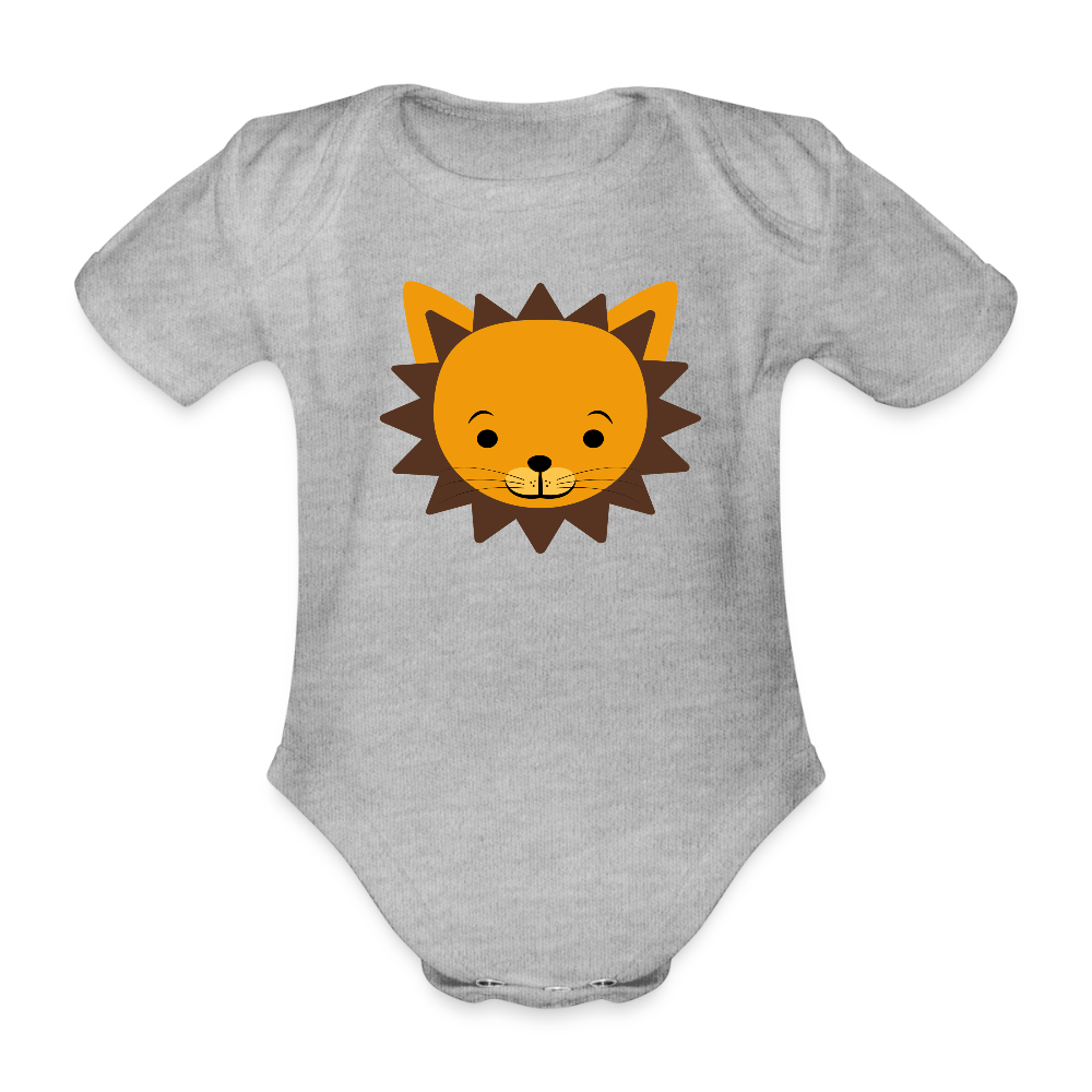 Baby-Kortärmad body - heather grey
