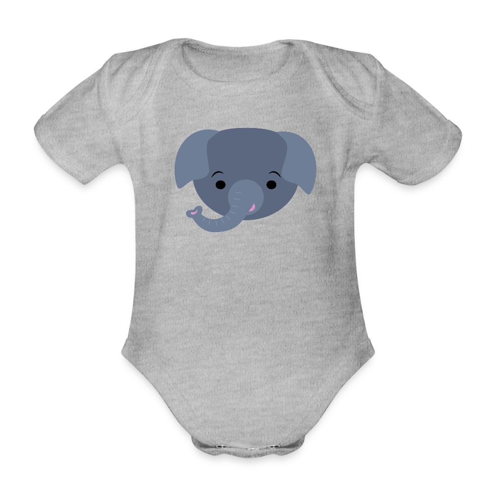 Baby-Kortärmad body - heather grey