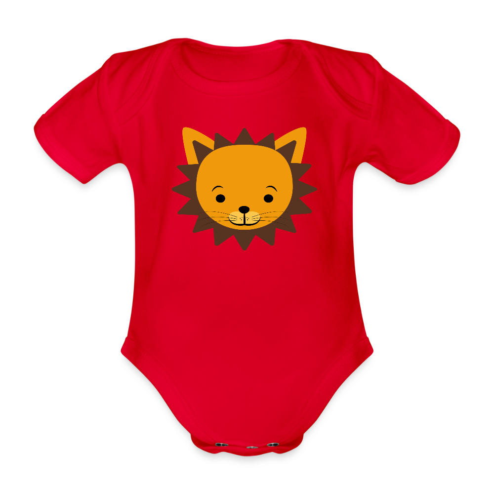Baby-Kortärmad body - red