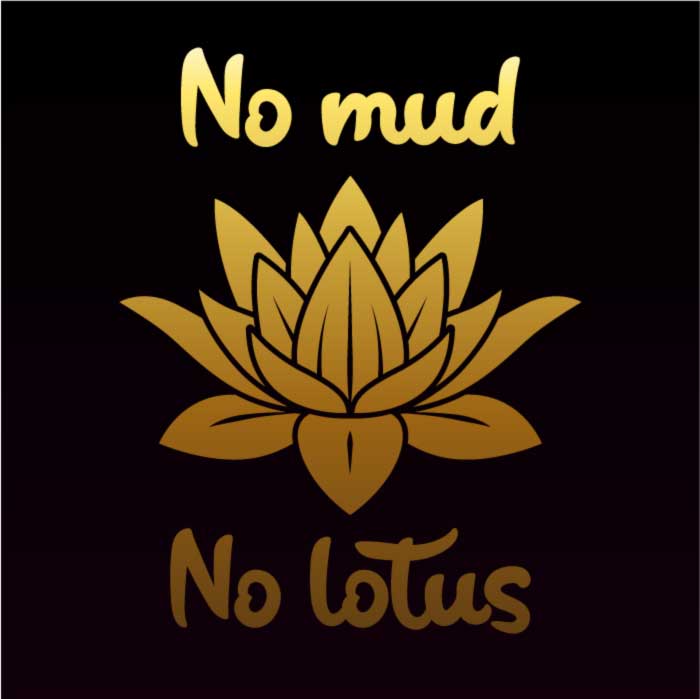 Tygkasse - No mud no lotus