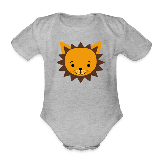 Baby-Kortärmad body - heather grey