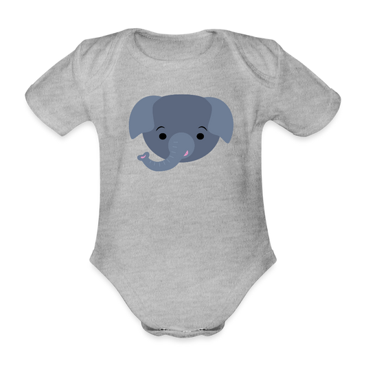 Baby-Kortärmad body - heather grey