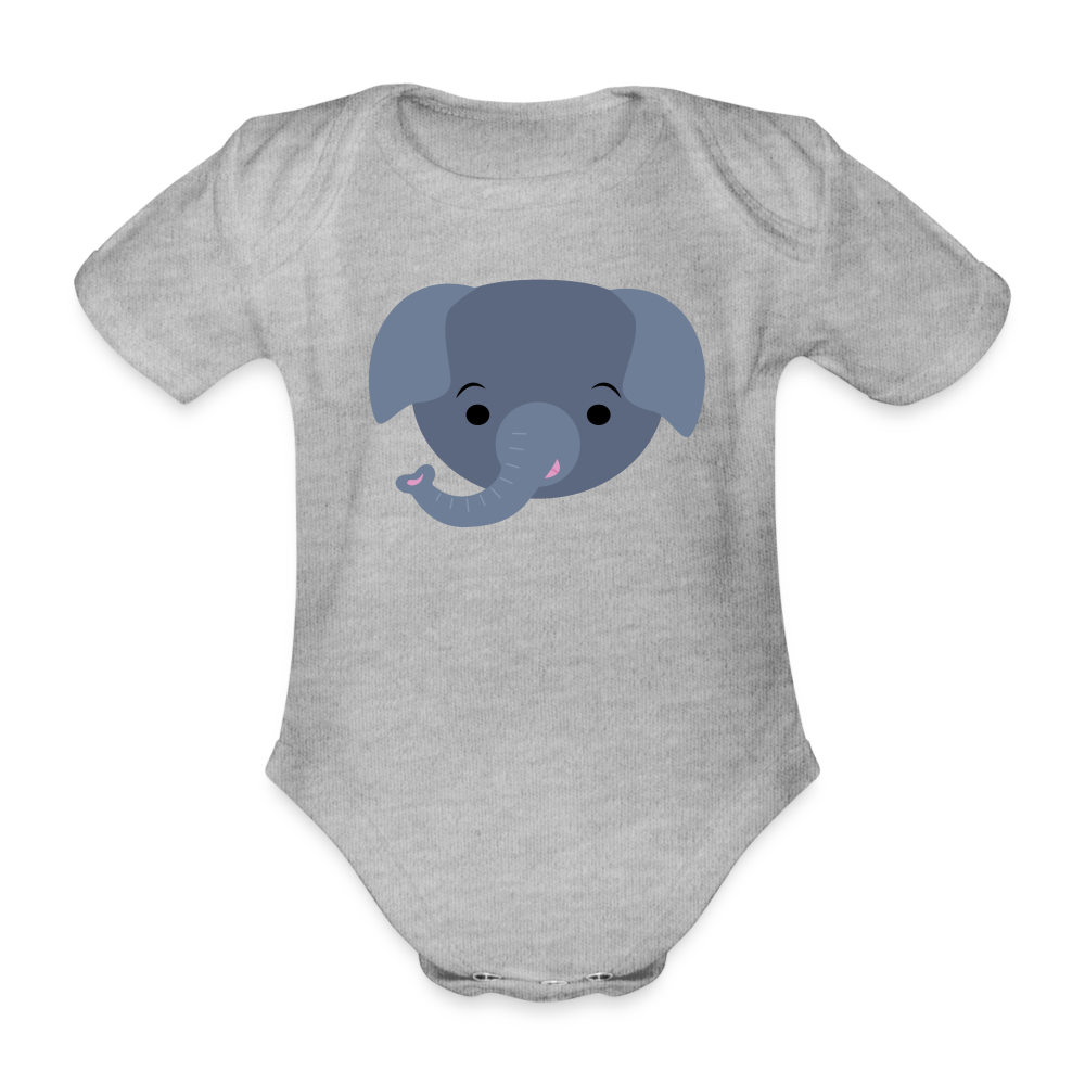 Baby-Kortärmad body - heather grey