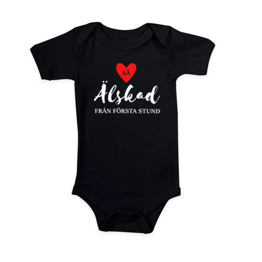 baby, body, babymotiv, barnkläder, babybody, tryck, transfer, älskad-från-första-stund, klimatsmart, bomull