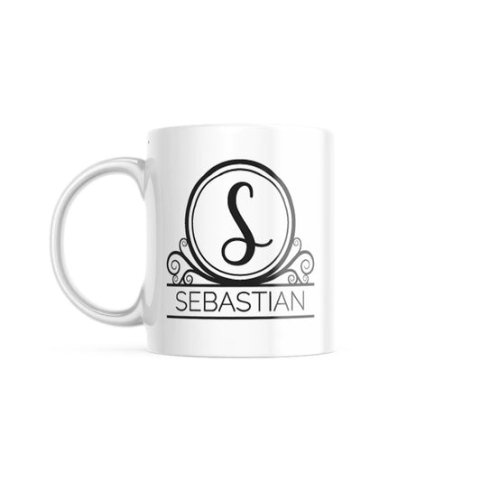 Mugg - Monogram i svart